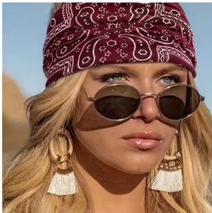 4pc SET stretch Headbands boho festival flare wide stretch striped colors.